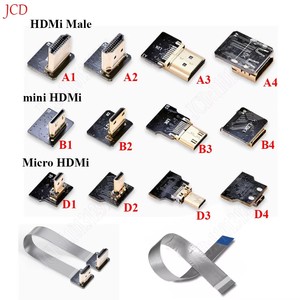 Nastro FPV connettore compatibile HDMI cavo piatto flessibile Raspberry Pi 4 Micro HDMI a HDMI/Mini HDMI femmina 90 gradi FFC 20pin - Product Image 2