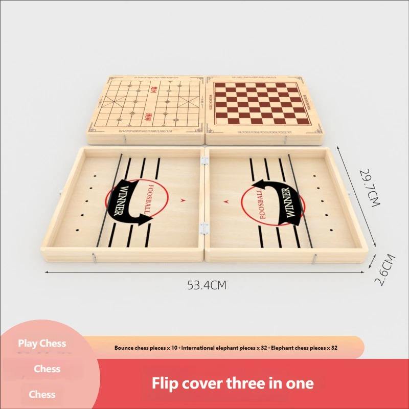 New clamshell bounce chess three-in-one