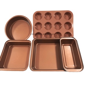 Non-stick 5 PCS Bakeware Set Muffin Loaf Square Sheet Round Pan Bakeware Set for Kitchen - Product Image 6