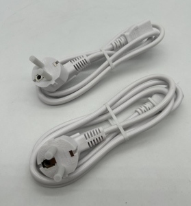 EU 1.35MホワイトパワーケーブルIEC C13 3ピンプラグ16A 250Vユーロプラグ延長コードストックコンピュータ欧州電源コード - Product Image 4