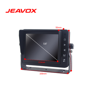 5.6Inch Touch Button Rear View Monitor 3 Trigger Wires PAL NTSC System Multi-Language Setting With Full-function Remote Control