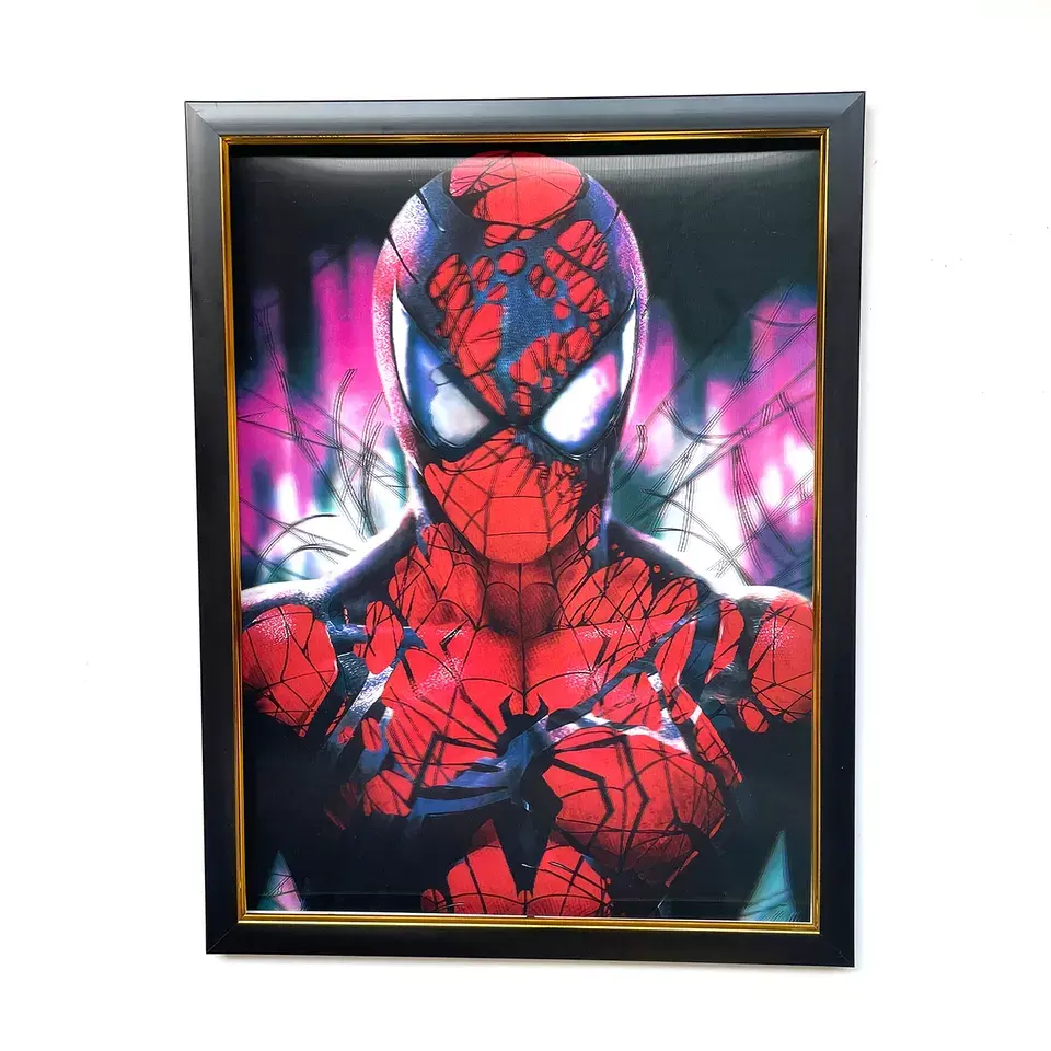 Poster lenticular anime 3D terlaris untuk koleksi Marvel Heroes poster lensa untuk dekorasi