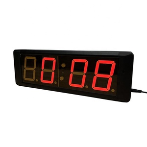 大型デジタルLEDウォールクロックLEDストップウォッチディスプレイ間隔タイマーカウントダウンクロック - Product Image 3