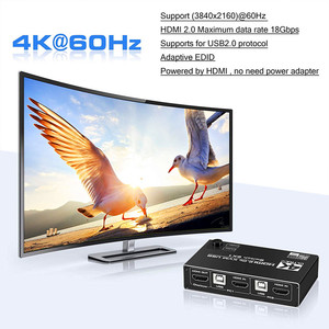 2 puerto USB HDMI interruptor KVM 4K @ 60Hz/RGB/YUV HDR HDMI 2,0 conmutador 2X1 apoyo teclado ratón impresora - Product Image 2