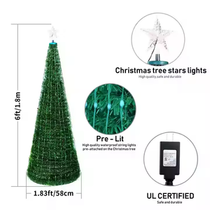 クリスマスライトリモコンクリスマスツリー飾り文字列ライトRGB音楽リズム機能防水ライト - Product Image 2