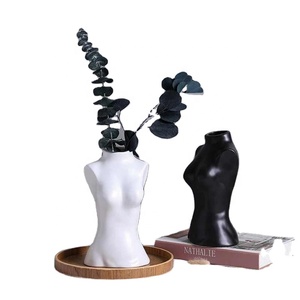 北欧风格抽象女性人体艺术雕塑花瓶家居装饰陶瓷播种机花盆篮雕像饰品微型
