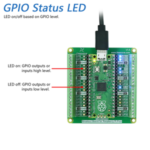 Freenove Breakout Board für Raspberry Pi Pico , H,W, Terminal Block Shield mit Pin Header, GPIO Status LED - Product Image 2