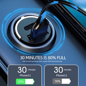 Aluminum Zinc Alloy 100W PD USB Type C Car <strong>Charger</strong> QC 3.0 4.0 Dual Port for Universal Phone Mini Fast Charging Car Adapter - Product Image 5