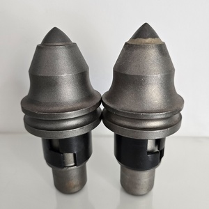Cincel de vástago redondo Tipo Betek también llamado Bullet Bit utilizado en el cubo de perforación para la construcción de pilotes - Product Image 2