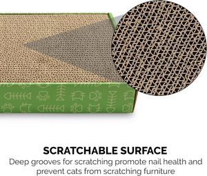Classic Double Sided Corrugated <strong>Catnip</strong> Cat Scratcher for Cats Trees &amp; Playtime - Product Image 4