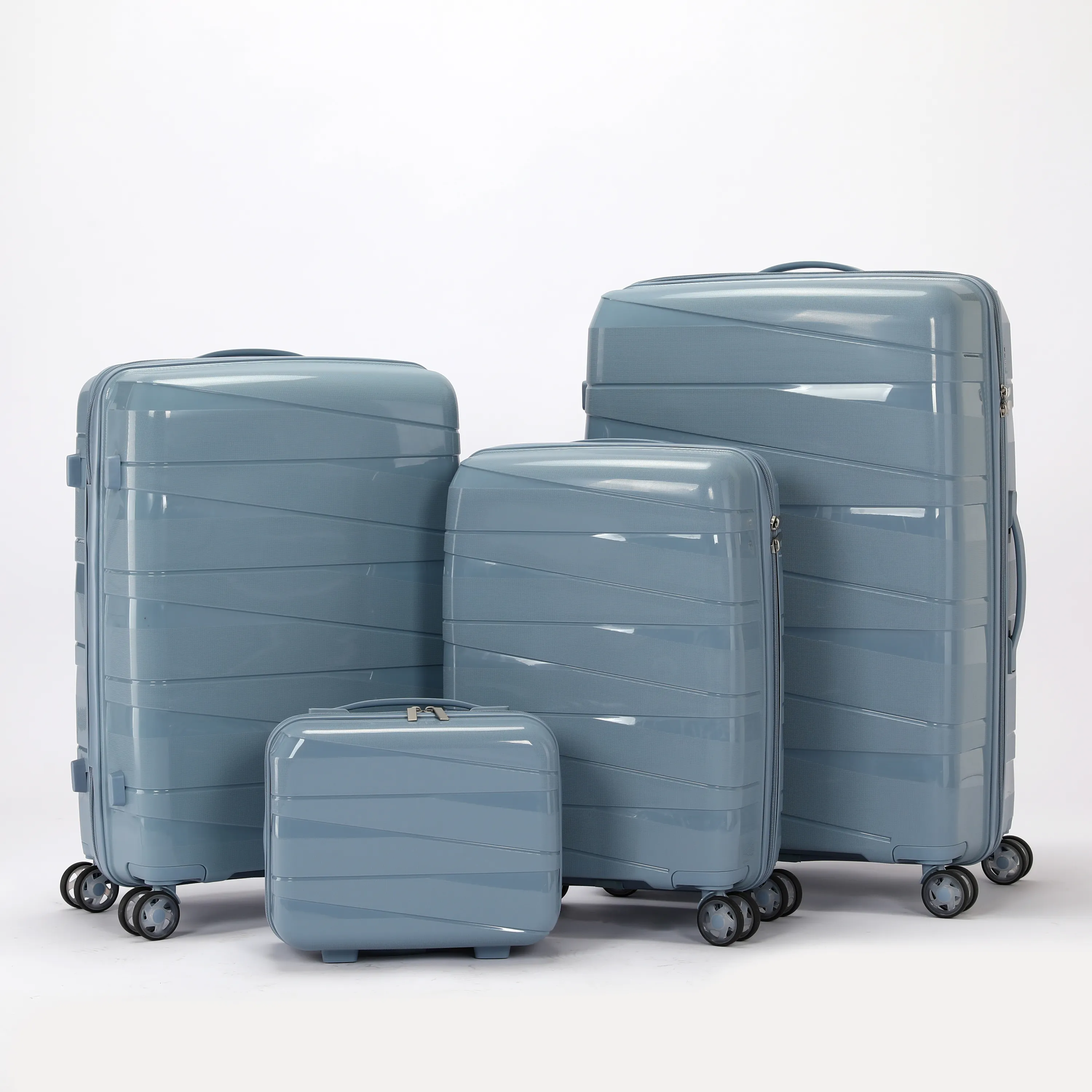 卸売旅行トロリー荷物セットはスーツケース旅行トロリーバッグ3個スーツケースジッパーローラー手荷物を運ぶ