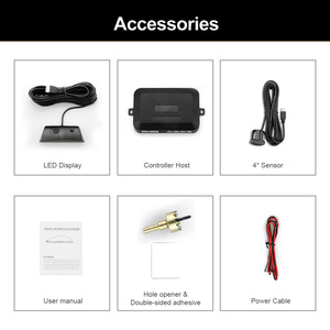Aparcamiento sensor funciona automáticamente 4 sensores pantalla LED sensor de sistema de estacionamiento - Product Image 6