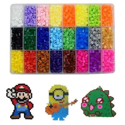 Divertente Puzzle plastica 5mm giocattoli educativi per bambini Hama Perler fusibile perline Kit fai da te