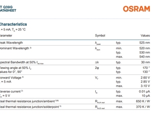 OSRAM vurgulayın LT Q39G-Q1OO-25-1-5-R18 ayrık 2.85V yeşil 530nm LED göstergesi tek renkli led'ler - Product Image 5
