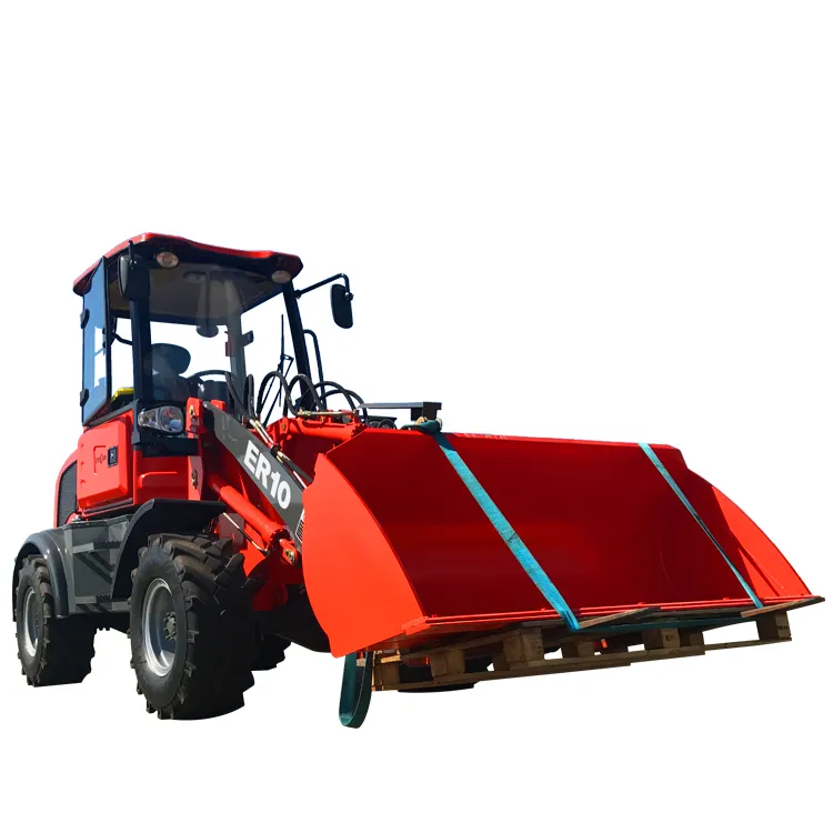 China brand Everun customizable ER10 1.0ton mini farm bucket with front loader wheel loader mini