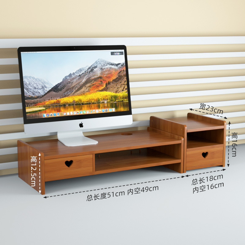 Two separate brown heart-shaped drawers