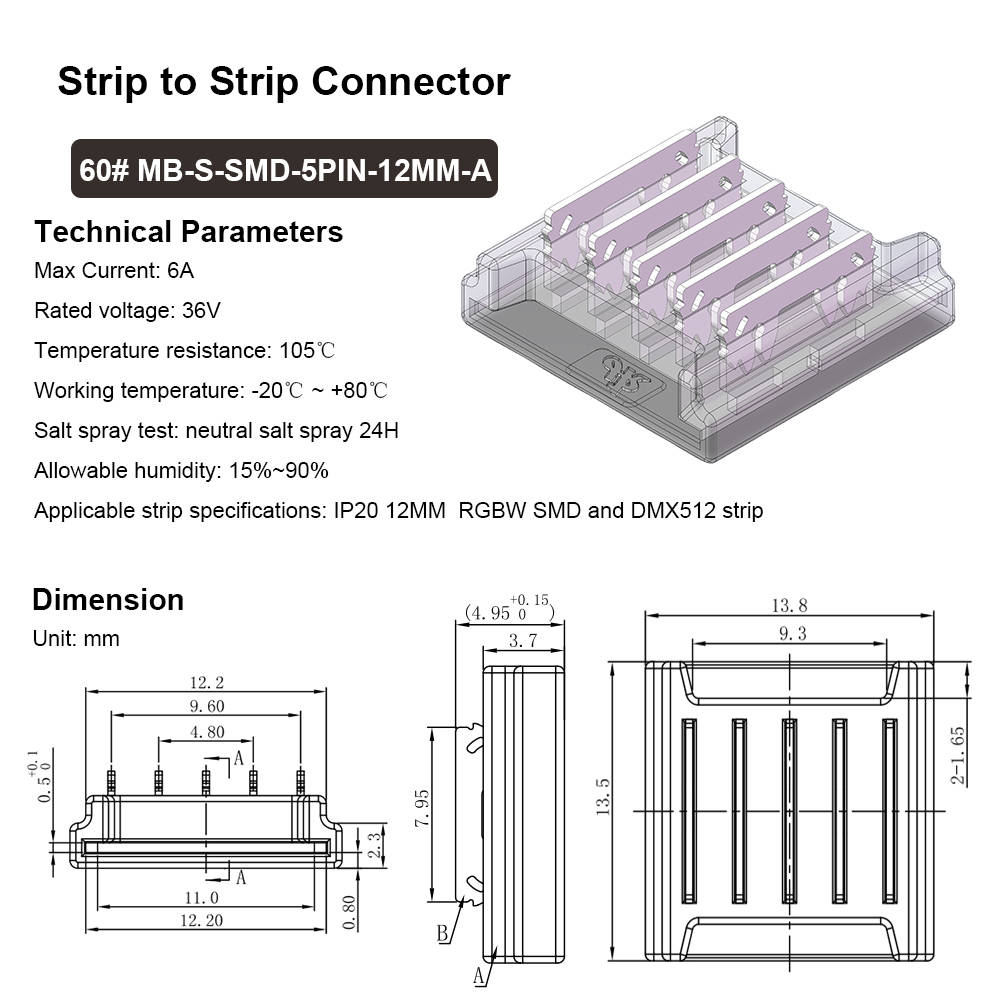 60# MB-S-SMD-5PIN-12MM-A