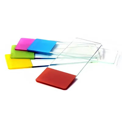 Etiqueta de Color Ultra claro Personalización de vidrio de laboratorio diapositivas microscopios de diapositivas