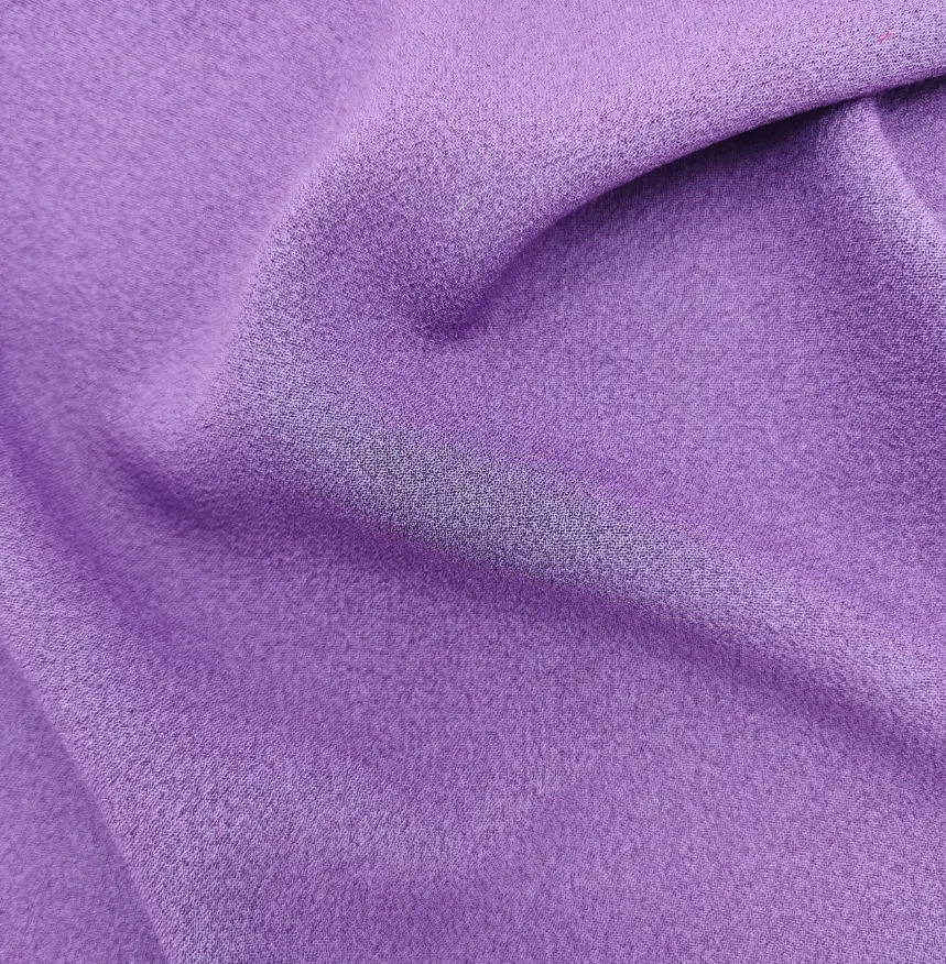 Hot Selling 100% Polyester Fabric 4 Way Stretch Como Crepe Moss Crepe Chiffon Fabric For Dress Blouse Tops