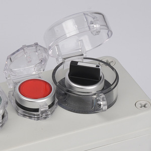 Interruttore elettrico interruttore a pulsante auto-Reset per arresto di emergenza/avvio 1NO combinazione plastica scatola 220V - Product Image 4
