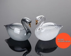 Dự báo thời tiết nóng bão chai đám mây thời tiết chai thủy tinh trang trí Trạm thời tiết thủy tinh hình dạng thiên nga - Product Image 5