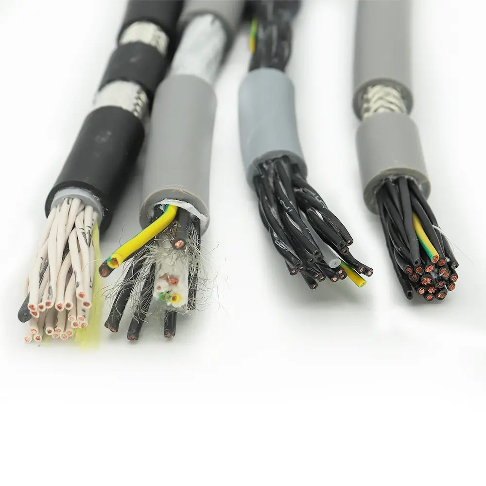 Cable multinúcleo flexible personalizado 14/13/12/11/10/9/8/7/6/5 Core 1mm2 0, 75 mm2 liyy h05vv5f Cable de control de señal