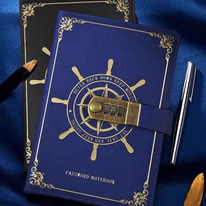 A5 Password <strong>Notebook</strong> Retro Diary <strong>with</strong> <strong>Lock</strong> Thickened Creative School Student <strong>Notepad</strong> Stationery Book Journals - Product Image 3