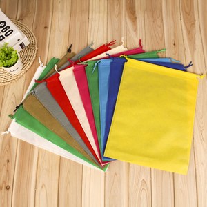 Bolsa no tejida barata colorida personalizada con cordón, bolsas promocionales reutilizables para el polvo de zapatos, bolsa no tejida con cordón para uso diario - Product Image 2