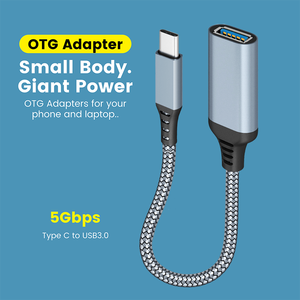 Gute Qualität Typ-C-OTG-Kabel Typ-C-zu-USB3.0-Kabel für Laptop-Datenübertragungs-OTG-Adapter - Product Image 2