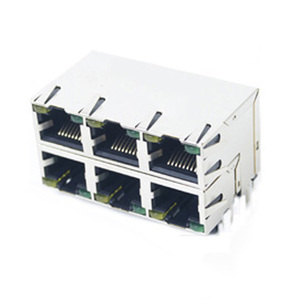 Cina interfaccia di rete monostrato 2*3 Rj45 connettore di controllo dati per l'infrastruttura di comunicazione - Product Image 1