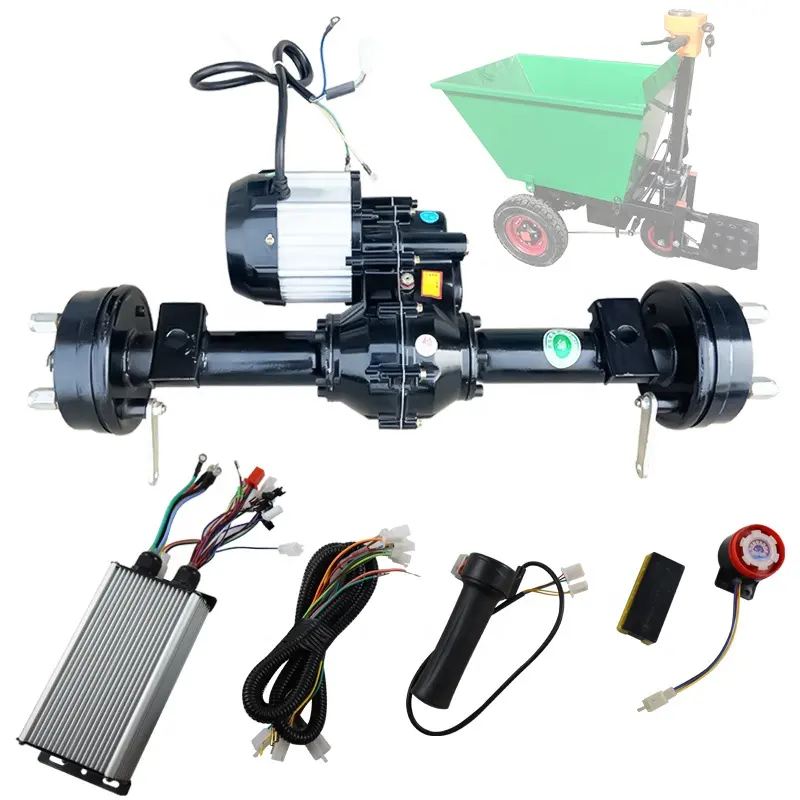 48V 700W 800W 1000W Achsantrieb mit elektrischem Antrieb Bürstenloser Motor Trommel bremse Differential Trike Hinterachse Kit