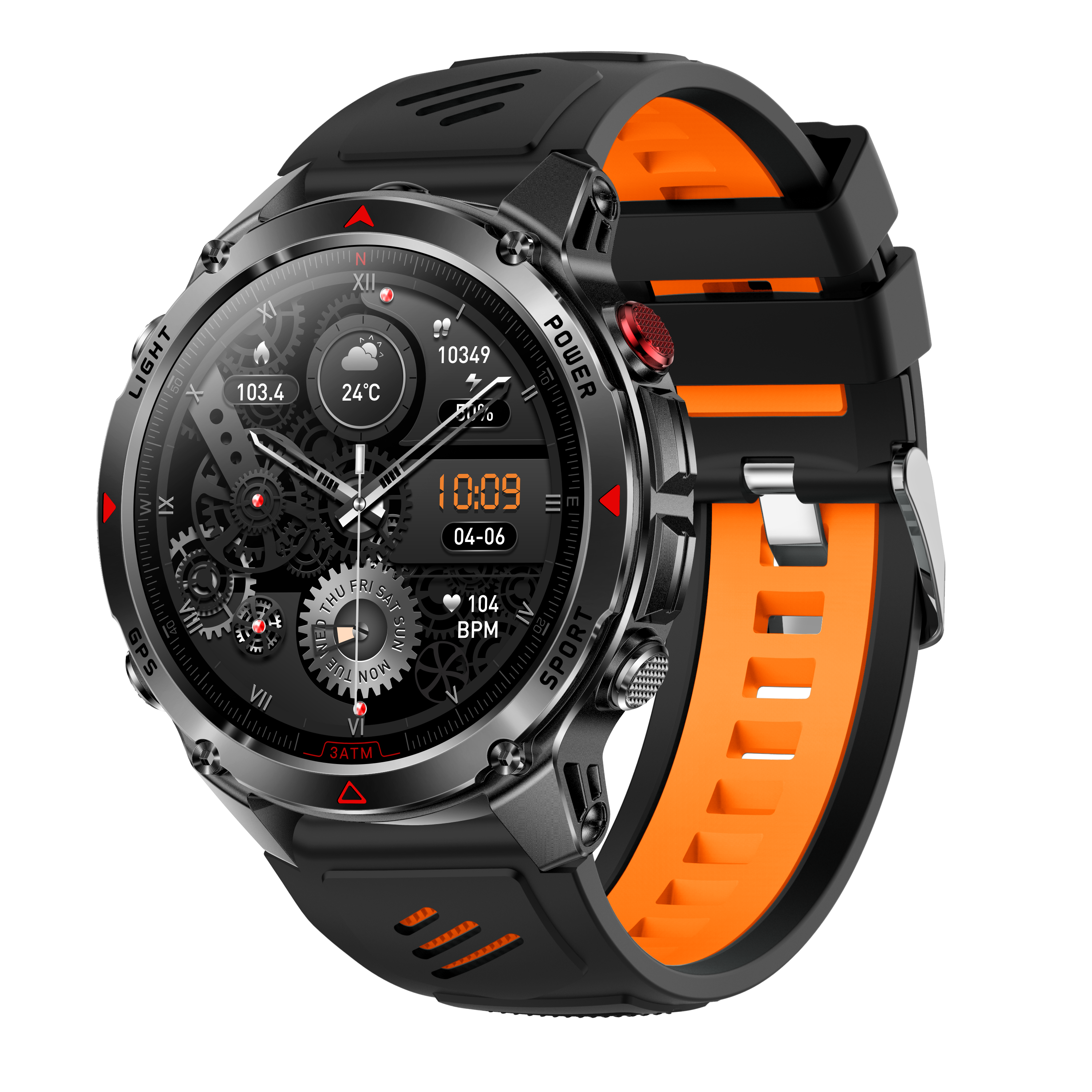 Silicone noir + orange