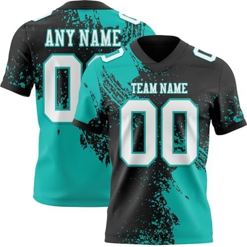 Black and Aqua Green