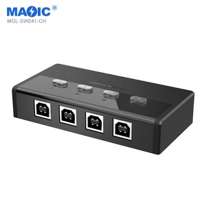 New High Speed USB2.0 Printer <strong>KVM</strong> Switcher <strong>4</strong> <strong>Input</strong> <strong>1</strong> <strong>Output</strong> USB Printer Cable for Monitor Data <strong>Switch</strong>