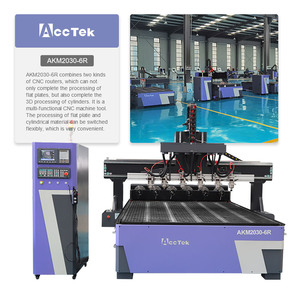 Enrutador de madera multifunción de 6 cabezales, máquina enrutadora CNC Atc de 3 ejes para muebles, sillas, patas de mesa - Product Image 2