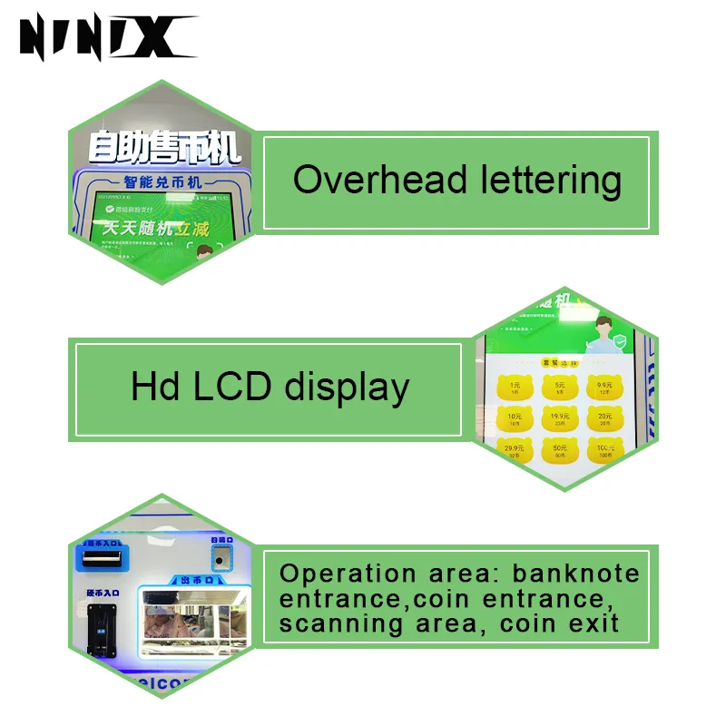 Máquina de troca de moeda popular, máquina de venda automática de token, preço de fábrica, máquina inteligente de troca de moedas
