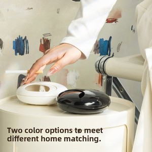 Anya Moderne Luxe Ronde Dubbele Melamine Winddichte Asbak Roterende Rookloze Sigarenhouder Deksel Thuis Kantoor Buitenshuis Gebruik - Product Image 4