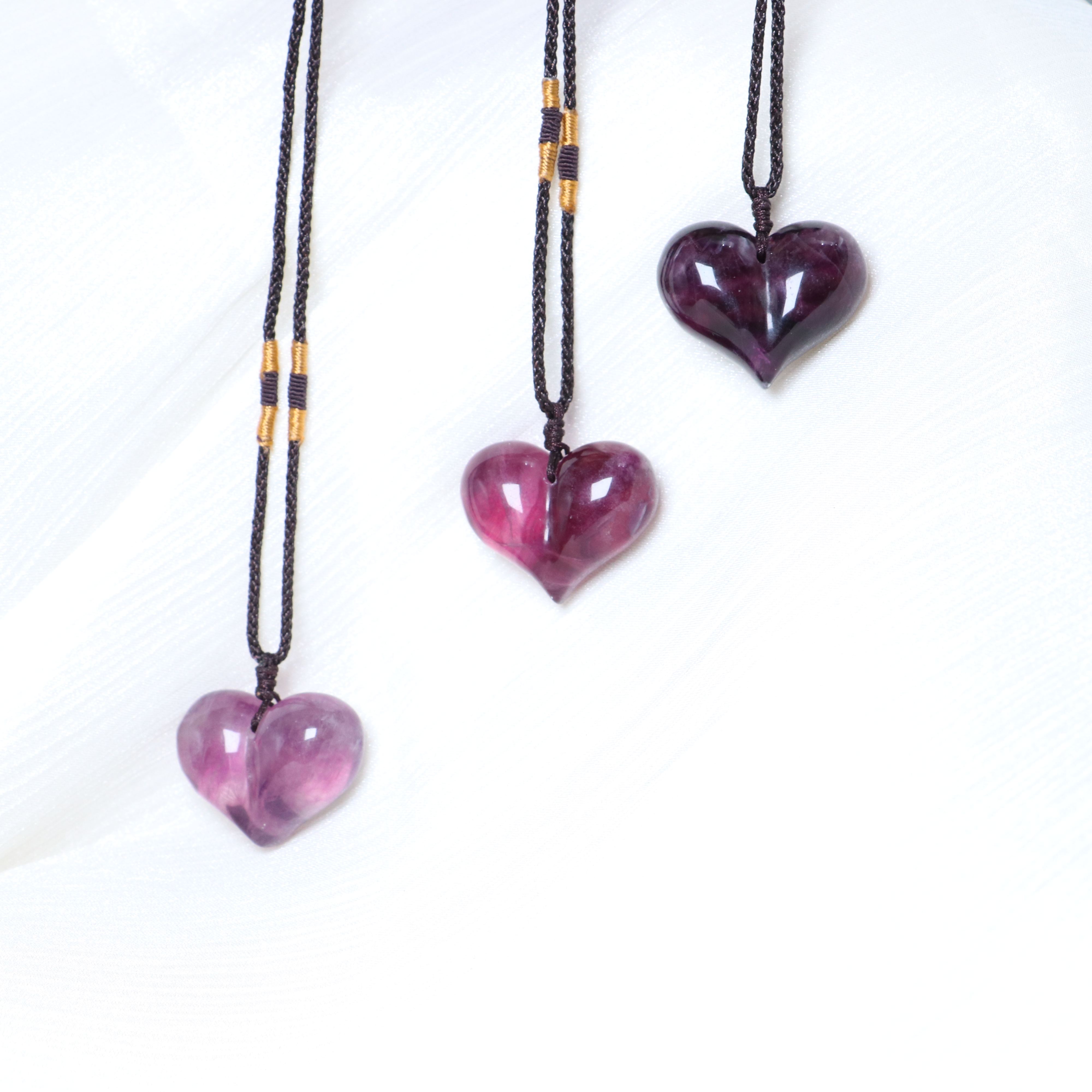 Color Fluorite Peach Heart