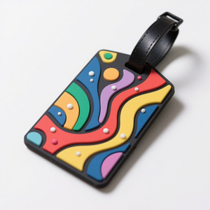 Bán buôn biểu tượng tùy chỉnh du lịch cao su TAG Silicone nhãn ID mềm PVC hành lý Tag cho túi - Product Image 2
