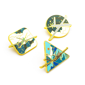 Bán buôn biểu tượng tùy chỉnh Vàng Trâm pins chết cắt Baking huy hiệu kỹ thuật bù đắp in ấn Quà Tặng kim loại men <span class=keywords><strong>Pin</strong></span> - Product Image 2