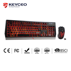 Combo de teclado y ratón inalámbricos, 2,4G, RGB, con agujeros, ergonómico, derecho, para videojuegos, oem keyceo - Product Image 5