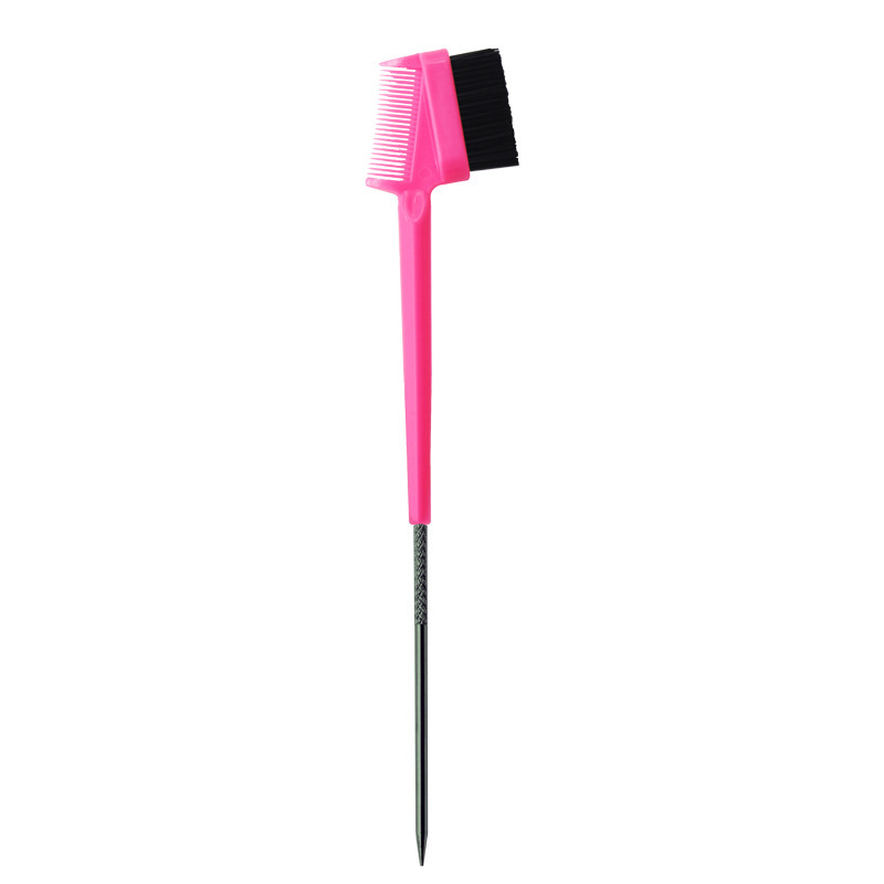 Steel needle eyebrow brush-rose red