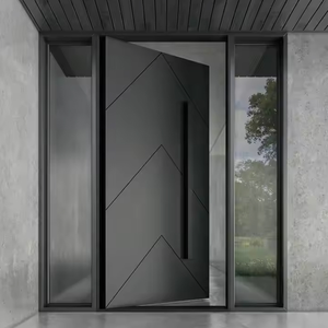 Tùy chỉnh nhà chống trộm nhập pivot cửa màu đen nhôm thép không gỉ biệt thự bên ngoài an ninh lối vào phía trước cửa chính - Product Image 6