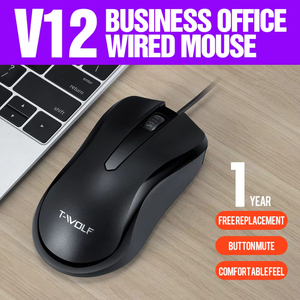 Vendita calda 3-pulsante cablato Mouse USB silenzioso Design classico Business Office & Laptop PC Desktop Mouse per Computer 3D stile - Product Image 2