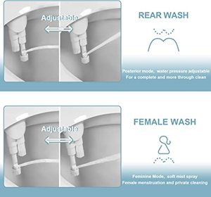 トイレに取り付けられた超スリムなビデ非機械的格納式ノズルトイレ用コールドビデアタッチメント - Product Image 5