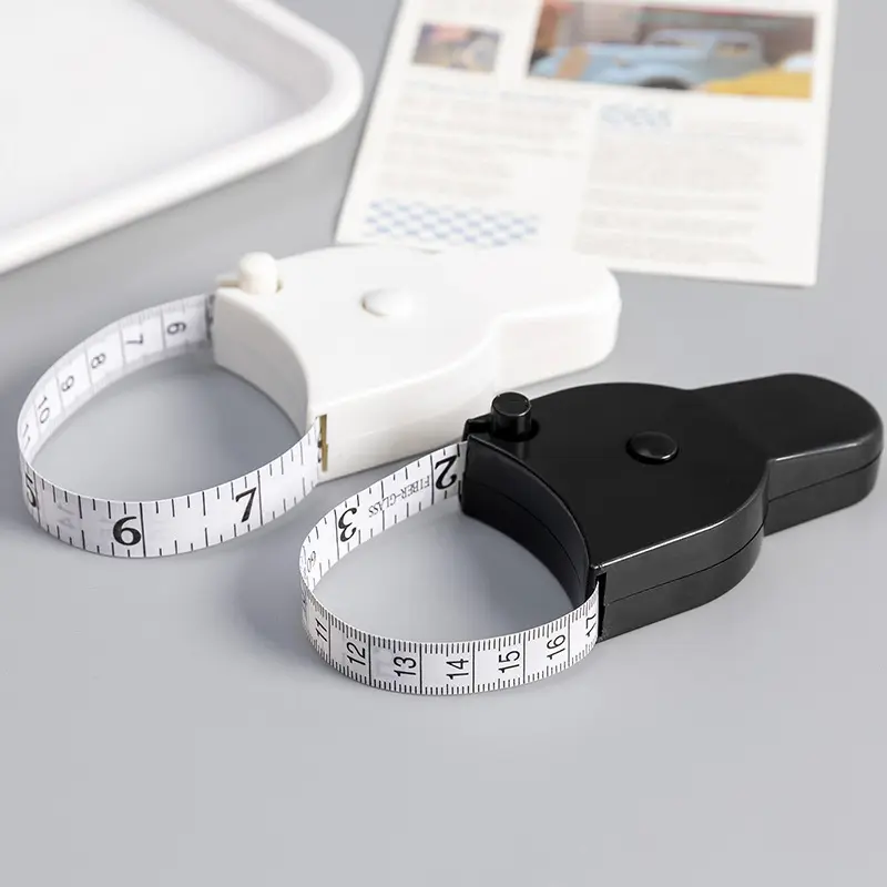 Regla de mango Y para el hogar, regla de cuero de medición de ropa ABS retráctil automática, cinta métrica de Fitness 3D