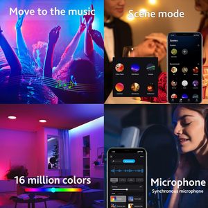 Ứng Dụng Đèn Chiếu Sáng 4 6 Inch Thông Minh LED Đèn Trần Ánh Sáng Downlight 9 12W RGB Alexa 16 Triệu Màu Sắc Tự Làm Cảnh Hẹn Giờ - Product Image 5