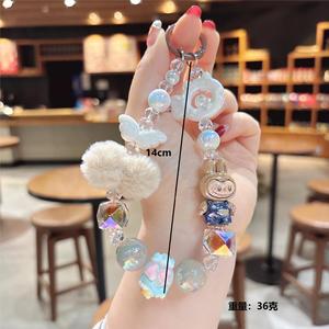 KawaiiカラフルLabubuキーチェーンペンダントアニメ<span class=keywords><strong>DIY</strong></span>バックパック装飾漫画かわいいアクションフィギュアギフト