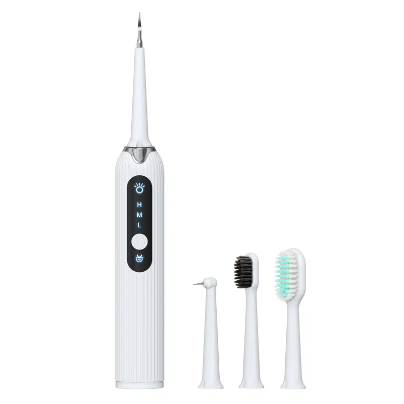 नए सबसे अच्छा दंत पथरी पदच्युत दांत की सफाई किट Descaling के लिए एलईडी के साथ ध्वनि टूथ क्लीनर रिप्लेसमेंट प्रमुखों