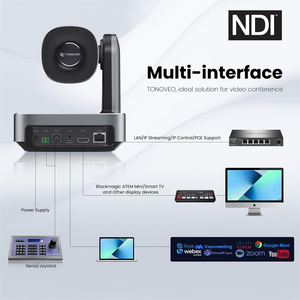 エリート20x PTZカメラ & コントローラーバンドル-NDI PoE PTZストリーミングカメラジョイスティック付きキーボードコントローラー教会用 - Product Image 2